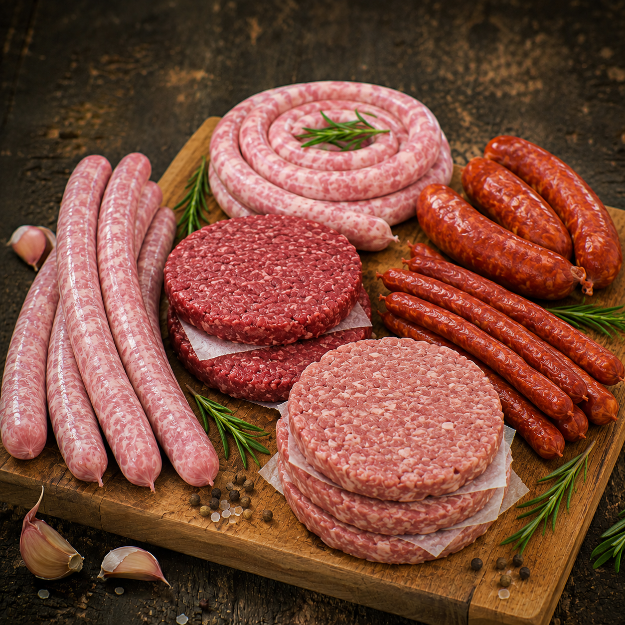 Elaborats artesans: botifarres, hamburgueses i salsitxes